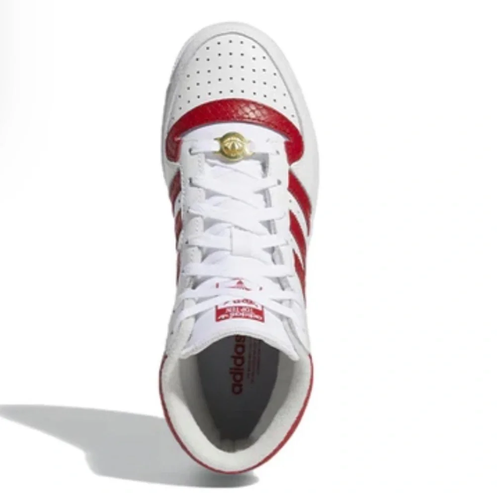 NWT Adidas Top Ten RB White Scarlet Red Leather Athletic Shoes women’s - Picture 6 of 6